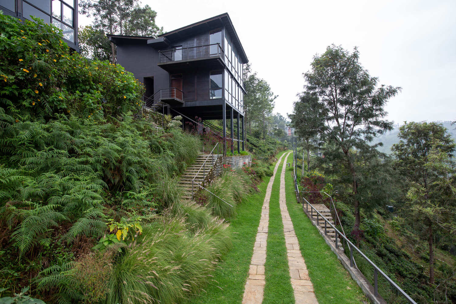 sloped to fit 14 homes that embrace the hill as a catalyst for their design - 25047